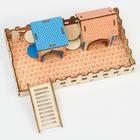 Комплекс-площадка для грызунов с 2 домиками, лесенкой и полочками, фанера, 25 х 14 см, микс - фото 37551053