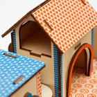 Комплекс-площадка для грызунов с 2 домиками, лесенкой и полочками, фанера, 25 х 14 см, микс - фото 37551055