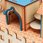 Комплекс-площадка для грызунов с 2 домиками, лесенкой и полочками, фанера, 25 х 14 см, микс - фото 37551056