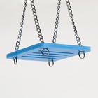 Качели для грызунов на цепочках, 8.5?7 см, вспененный ПВХ, голубые (комплект 2 шт) - фото 50165585