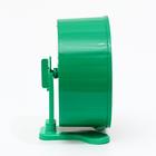 Колесо для грызунов полузакрытое пластиковое, с подставкой, 14 см, зеленый микс - фото 24397390