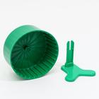 Колесо для грызунов полузакрытое пластиковое, с подставкой, 14 см, зеленый микс - фото 24397395