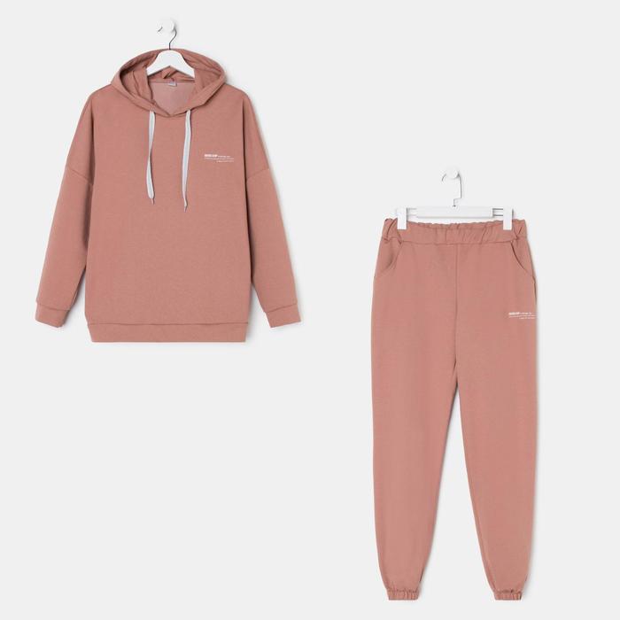 Комплект (толстовка/брюки) женский Бентли мокко, р-р 48 - Фото 1