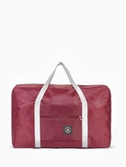 Сумка дорожная на молнии, наружный карман, держатель для чемодана, цвет бордовый - Фото 2