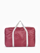 Сумка дорожная на молнии, наружный карман, держатель для чемодана, цвет бордовый - Фото 4