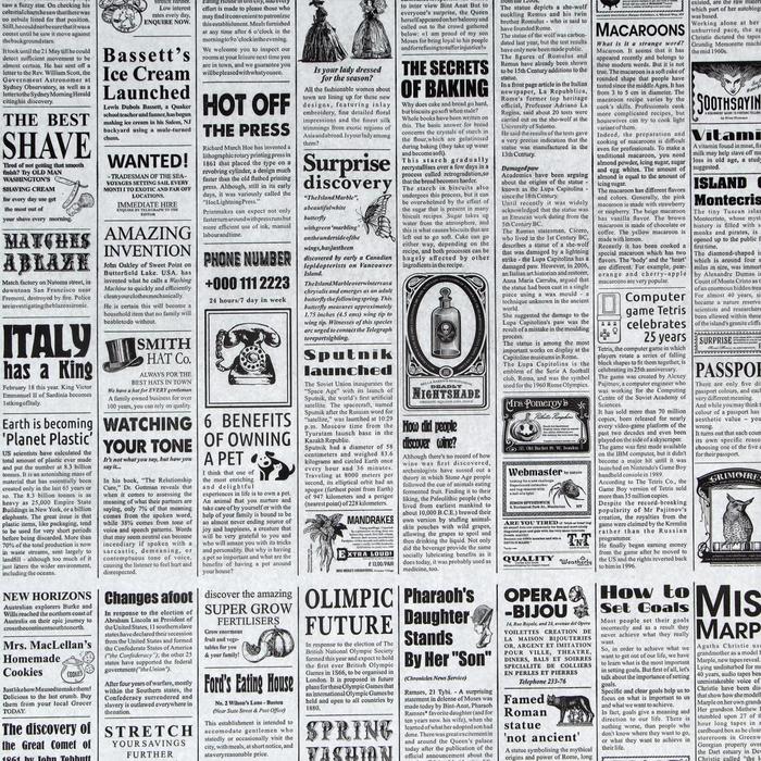 Бумага упаковочная "Газета", жиростойкая, с парафином 39 х 39 см - Фото 1