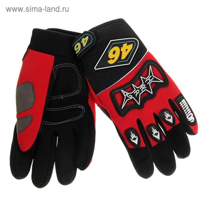 Перчатки спортивные "46", pазмер L, цвет чёрно-красный - Фото 1