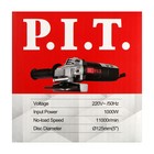 Угловая шлифмашина P.I.T. PWS125-C5, 1000 Вт,  125х22.2 мм, 11000 об/мин - фото 24635766
