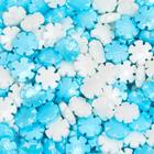Кондитерская посыпка «Звёздная снежинка», голубая/белая, 50 г - Фото 1