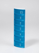 Таблетница «Неделька», немецкие буквы, 7 секций, 13.5×5×1.8 см, синяя, белая - Фото 4