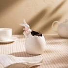 Конфетница SL Home «Лесные кролики», 10×9×15 см, фарфор, белая - Фото 3