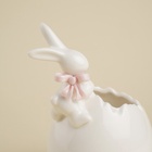 Конфетница SL Home «Лесные кролики», 10×9×15 см, фарфор, белая - Фото 4