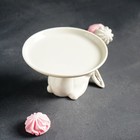 Блюдо для пирожных «Зайка», 13×12×8 см, цвет белый - Фото 7