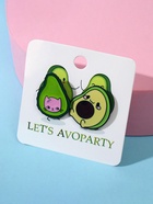 Значки-неразлучники «Авокадо пати», 2 шт. цветные в чёрном металле - Фото 2