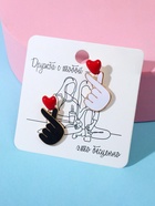 Значки-неразлучники «Дружба», набор 2 шт. цветные в золоте - Фото 5