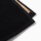 Полотенце именное махровое Этель «Михаил», 50×90 см, 100% хлопок, 420 г/м², чёрное - Фото 4