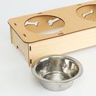 Подставка под миски Eco №2, 36 х 16 х 8 см 7429306