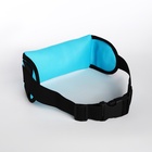 Сумка для бега на пояс, со светоотражающими элементами, с отверстием для наушников, с креплением для бутылки, 24×1×10 см, голубая - Фото 2