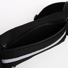 Сумка для бега на молнии, светоотражающие элементы, чёрная - Фото 4