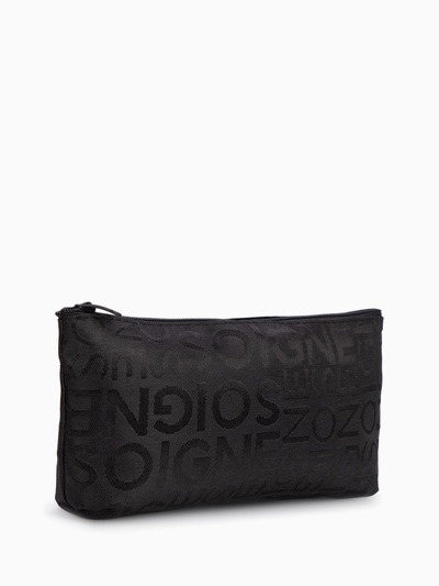 Косметичка-пенал на молнии, маленькая, с рисунком, чёрная