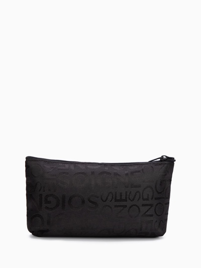 Косметичка-пенал на молнии, маленькая, с рисунком, чёрная