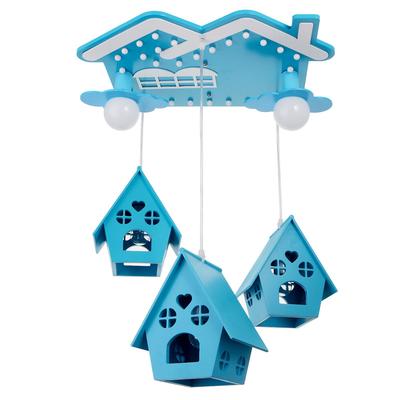 Люстра «Домики» 5хЕ27 40 Вт синий 60×55×70 см