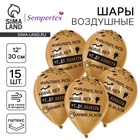 Воздушные шары латексные 12" «Лучший во всем», 15 шт., хром - Фото 1