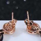 Серьги керамика «Кольцо», цвет чёрный в золоте - Фото 2