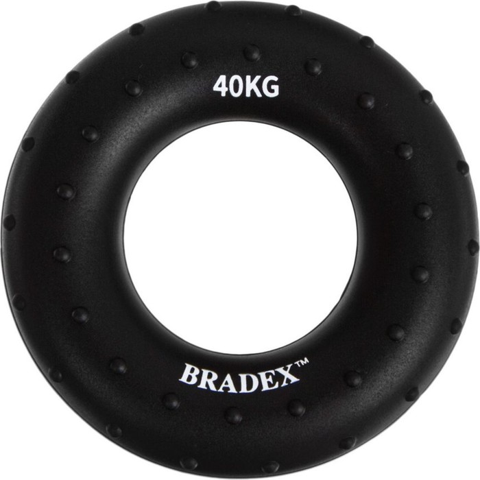 Кистевой эспандер Bradex, 40 кг, круглый массажный, черный - Фото 1