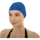 Шапочка для плавания Bradex, текстильная покрытая ПУ, синяя - фото 9495783