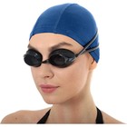Шапочка для плавания Bradex, текстильная покрытая ПУ, синяя - фото 9495784