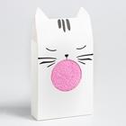 Полотенце подарочное Экономь и Я «Котик» 30*60 см, розовый, 100% хл, 320 г/м2 - фото 25349264