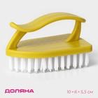 Щётка утюжок для уборки Доляна, с ручкой, пластик, хозяйственная, 10×6×5.5 см, МИКС - Фото 1
