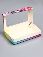 Коробка складная с окном «Цветы», 20×12×4 см - Фото 3