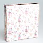 Коробка складная с окном "Макаруны", 20 х 20 х 4 см - фото 23479194