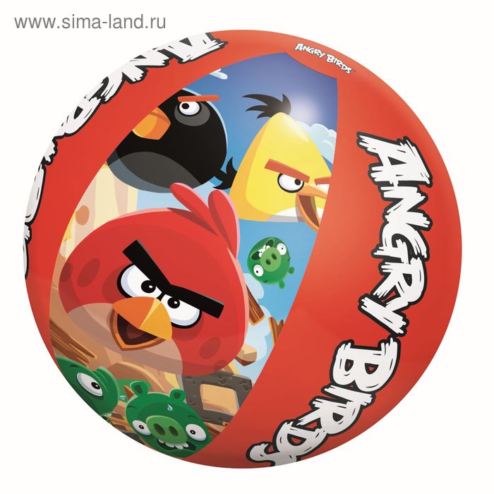 Мяч пляжный Angry Birds 51 см от 2-х лет (96101) - Фото 1