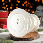 Блюдо фарфоровое 3-х ярусное Magistro «Новый год. Шишки», d=15/18/23 см - фото 60796155