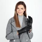 18GL18-1 Перчатки женские  раз.7.5, цвет черный, с подкладом шерсть - Фото 4