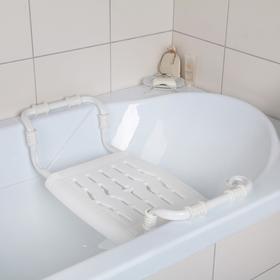 Сиденье для ванны раздвижное, цвет белый