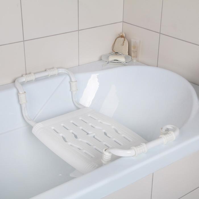 Сиденье для ванны раздвижное, цвет белый - фото 1908239119