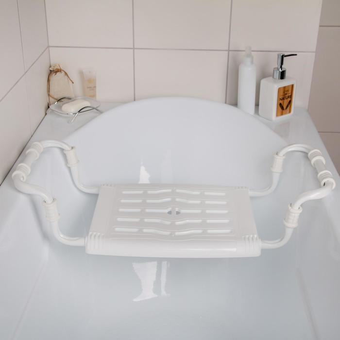 Сиденье для ванны раздвижное, цвет белый - фото 1889127691