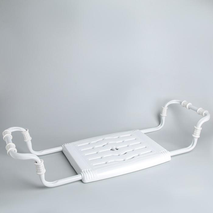 Сиденье для ванны раздвижное, цвет белый - фото 1889127693