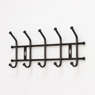 Вешалка настенная на 5 крючков, 48×21.5 см, МИКС