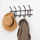 Вешалка настенная на 5 крючков, 48×21.5 см, МИКС - Фото 4