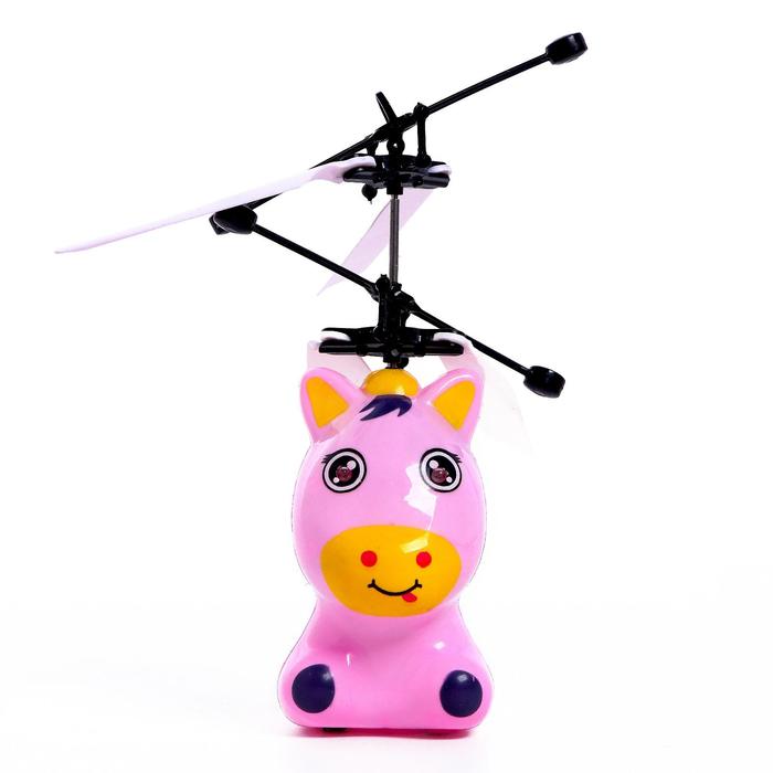 Интерактивная игрушка «Летающая пони», свет, летает - фото 1907309541