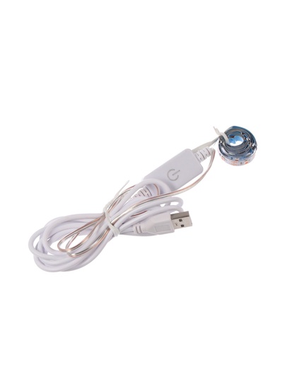 Фитолента для растений Luazon Lighting, светодиодная, 3.5 Вт, 0.5 м, IP20, 5 В, 60 LED/м, диммер, USB, SMD5050, мультиспектральная