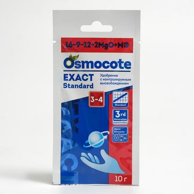 Удобрение Osmocote Exact Standard=3-4 месяца длительность действия, NPK 16-9-12+2MgO+МЭ, 10 г