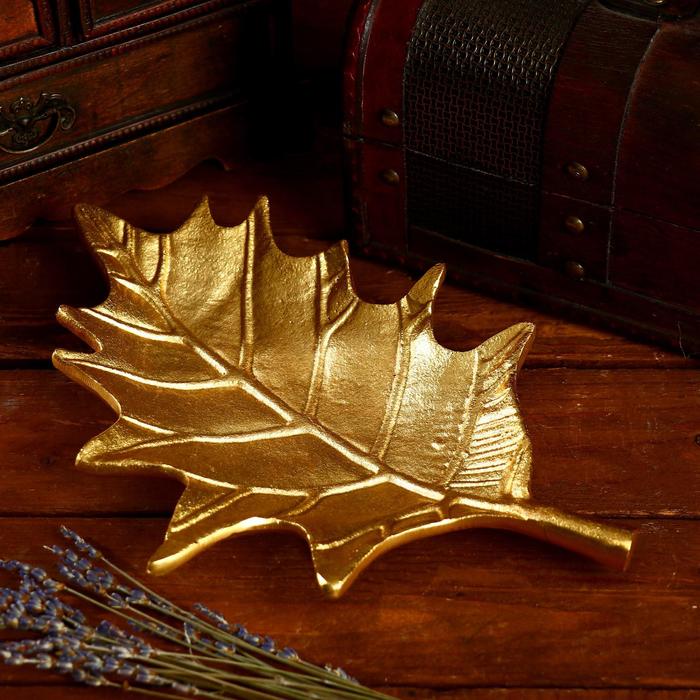 Блюдо «Лист дерева», 27×17×7 см, алюминий - Фото 1