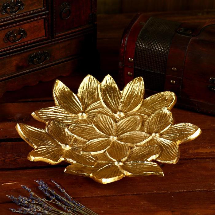 Блюдо «Соцветие», 28×28×7 см, алюминий - Фото 1