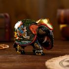 Сувенир дерево "Расписной слоник" 10х6,5х12 см - фото 24367952